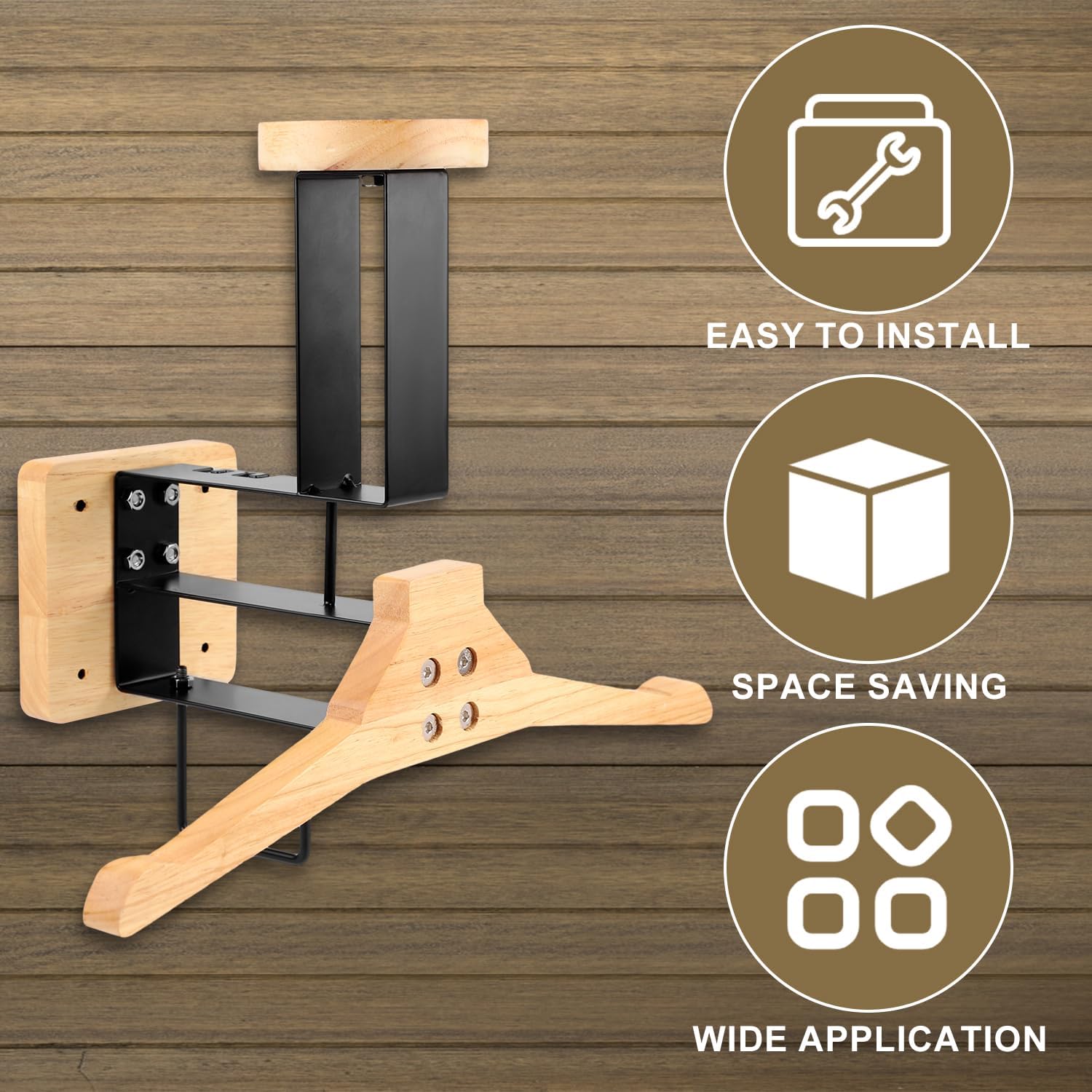 Motorcycle Gear Rack - ​Motorcycle Helmet Holder Wall Mount Wood