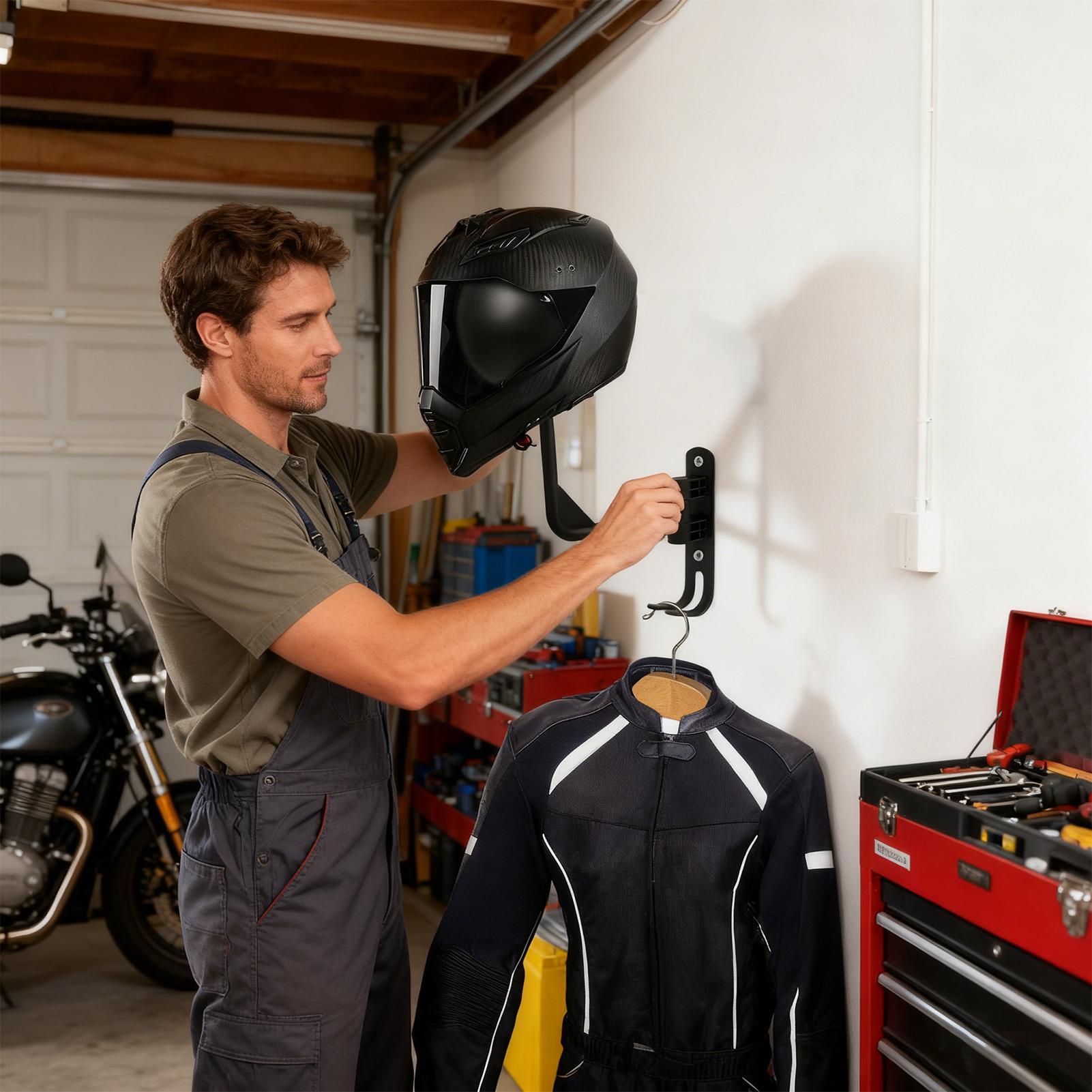Motorcycle Helmet Rack Wall Mo - Motorcycle Gear Rack ulasan dan harga