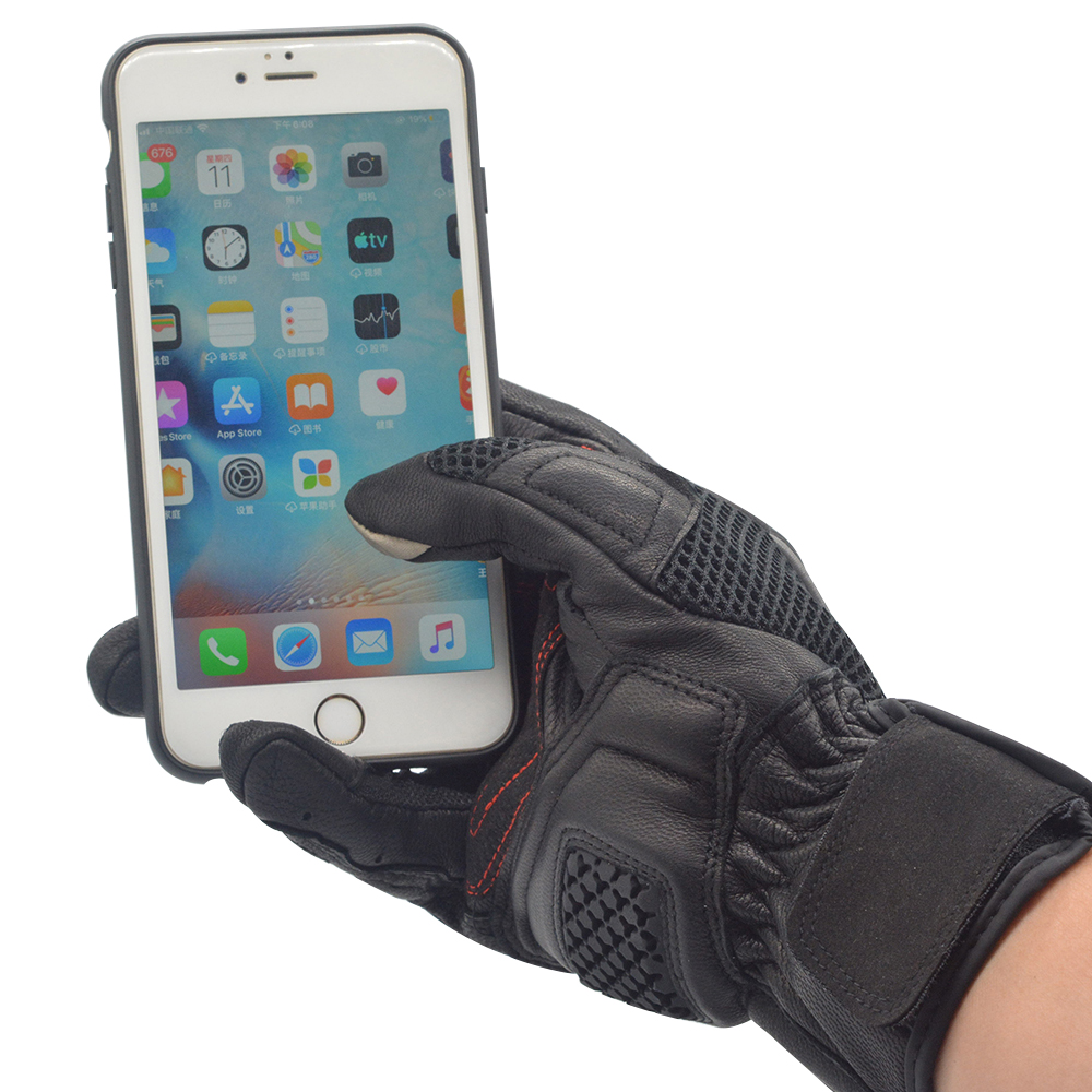 Motorcycle Leather Gloves Blac - Motorcycle Gear Clearance ulasan dan harga