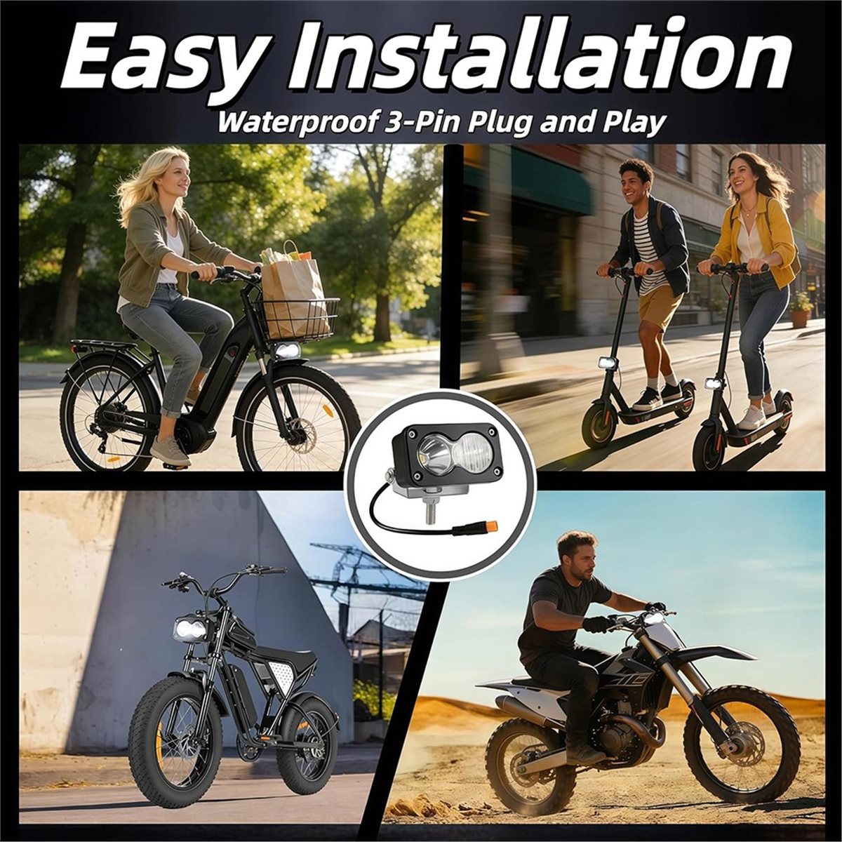 PHONE&GEAR 3inch Led Pod Spotl - Motorcycle Gear Manufacturers ulasan dan harga